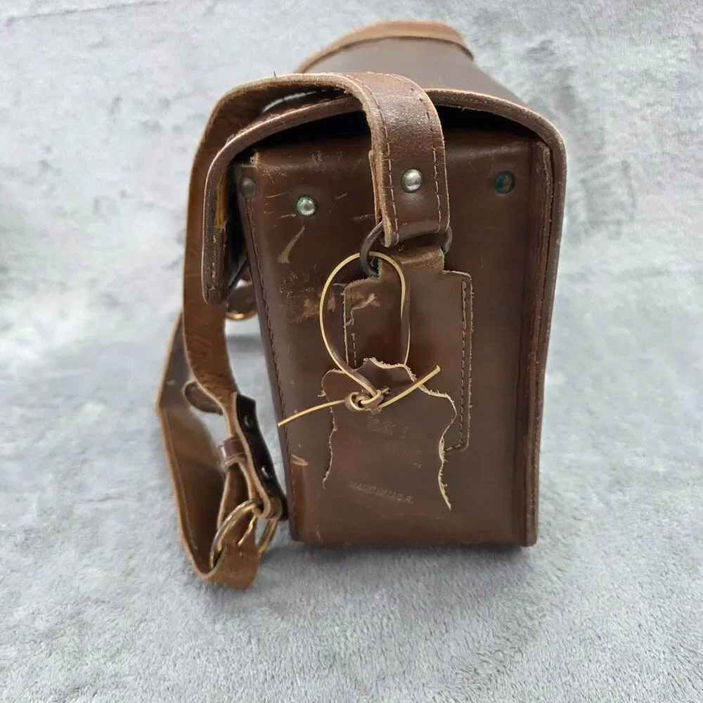 E.G 1 Leather Hand Waxed Messenger Bag